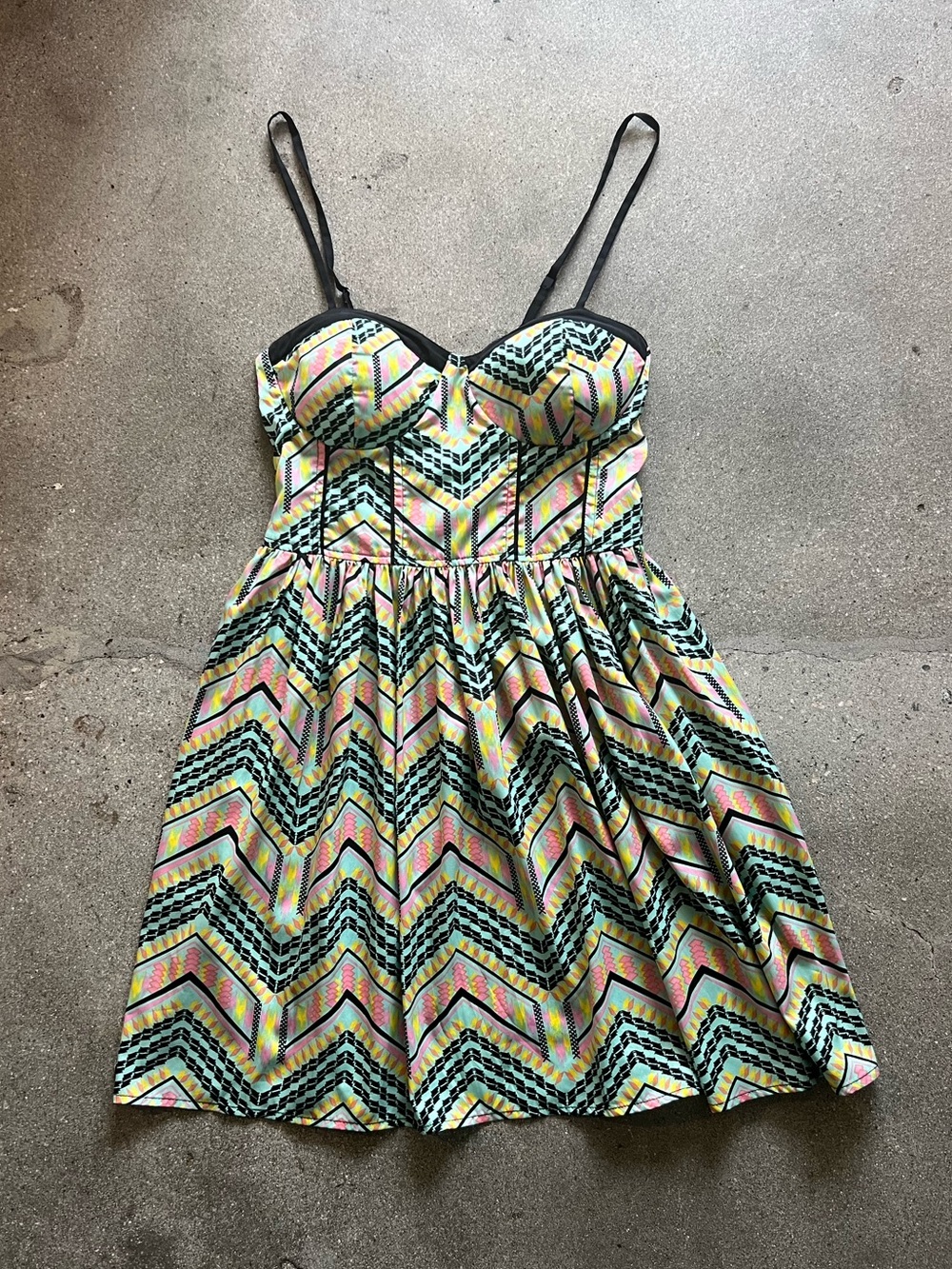 Multi-Color Women's Chevron Print Sundress